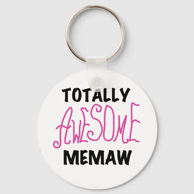 Totally Awesome Memaw Pink T-shirts and Gifts Key Ring (Front)