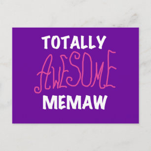 Totally Awesome Memaw Pink T-shirts and Gifts Postcard