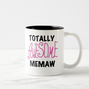 Totally Awesome Memaw Pink T-shirts and Gifts Two-Tone Coffee Mug