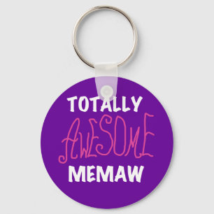 Totally Awesome Memaw Pink T-shirts Key Ring