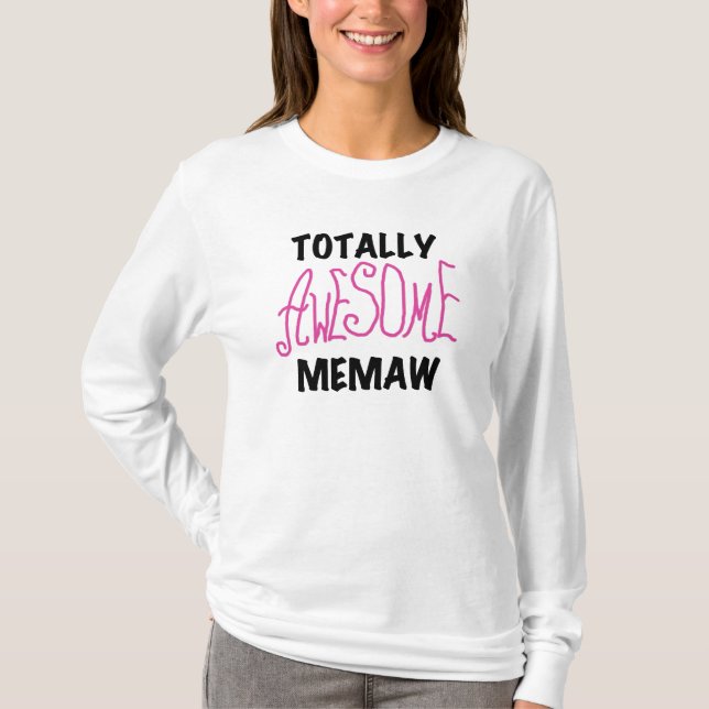 Totally Awesome Memaw Pink Tshirts and Gifts (Front)
