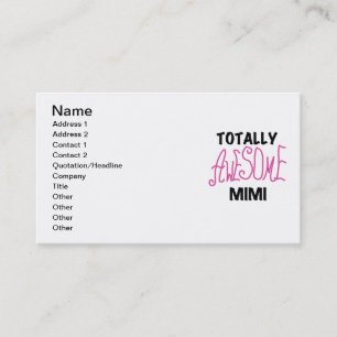 Totally Awesome Mimi Pink T-shirts and Gifts Business Card