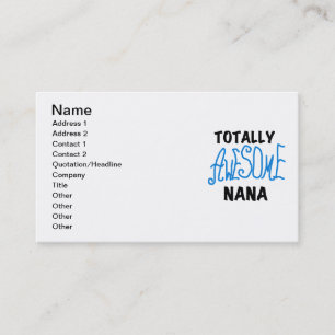 Totally Awesome Nana Blue T-shirts and Gifts Business Card