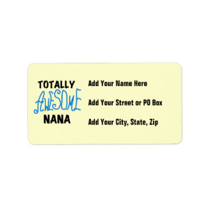 Totally Awesome Nana Blue T-shirts and Gifts Label