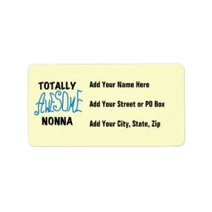 Totally Awesome Nonna Blue t-shirts and Gifts Label
