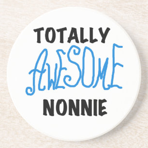 Totally Awesome Nonnie Blue Text Tshirts and Gifts Coaster