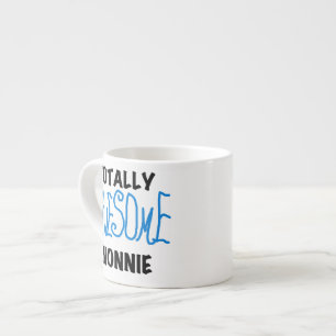 Totally Awesome Nonnie Blue Text Tshirts and Gifts Espresso Cup