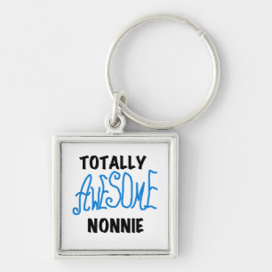 Totally Awesome Nonnie Blue Text Tshirts and Gifts Key Ring