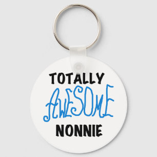Totally Awesome Nonnie Blue Text Tshirts and Gifts Key Ring