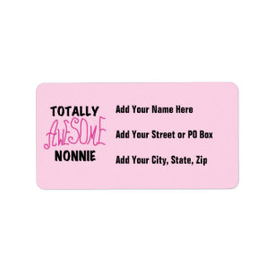 Totally Awesome Nonnie Pink Tshirts and Gifts Label