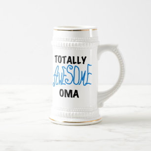 Totally Awesome Oma Blue T-shirts and Gifts Beer Stein
