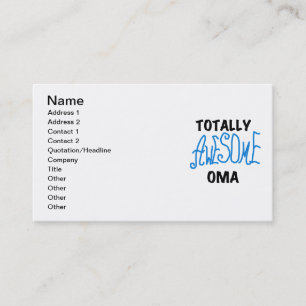 Totally Awesome Oma Blue T-shirts and Gifts Business Card