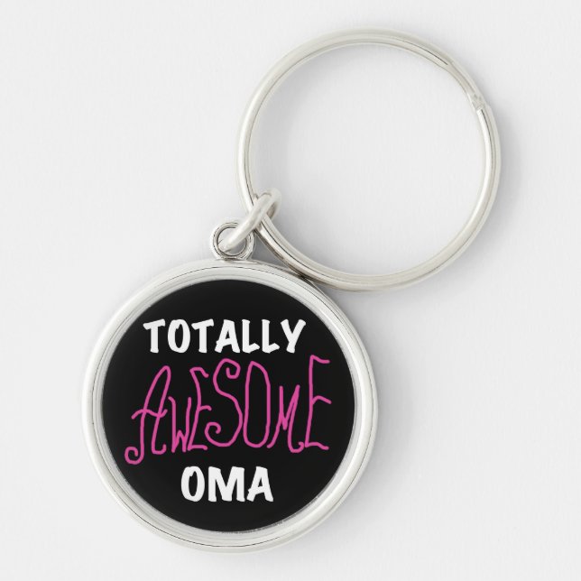 Totally Awesome Oma Pink T-shirts and Gifts Key Ring (Front)