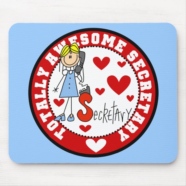 Totally Awesome Secretary Mousepad (Front)