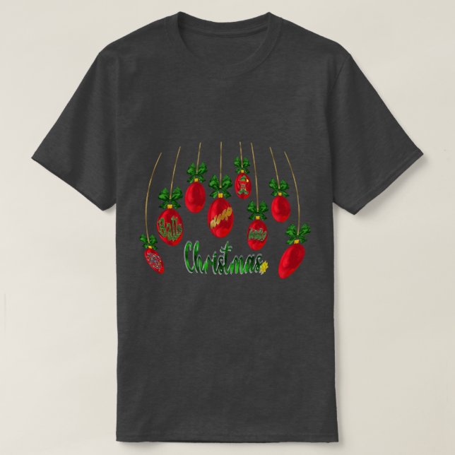 Totally Balls Deep Into Christmas Cheeky Design T-Shirt (Design Front)