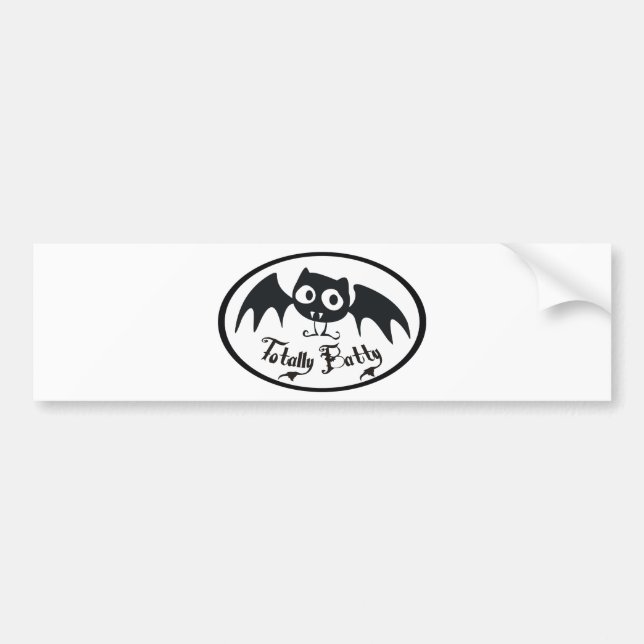 Totally Batty Bumper Sticker (Front)