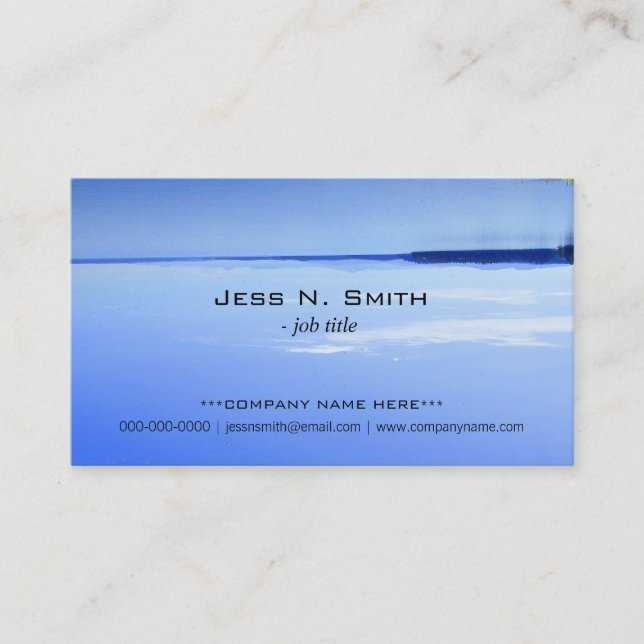 Totally blue, sky and lake business cards (Front)