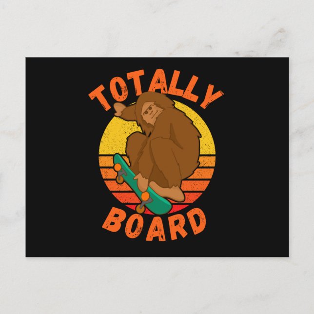 Totally Board Funny Skateboard Skater Postcard (Front)