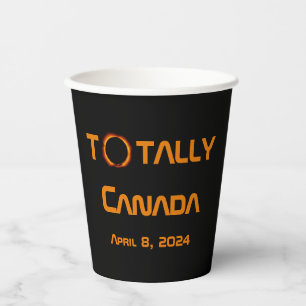 Totally Canada 2024 Solar Eclipse Paper Cups