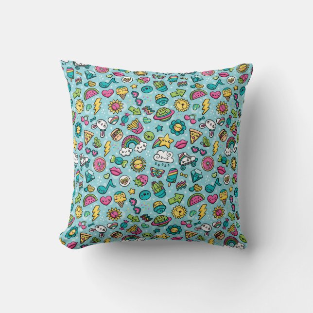 Totally Cute Doodles pillow (Front)