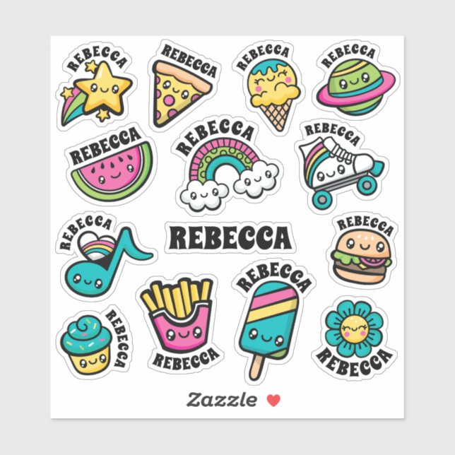 Totally Cute Doodles Vinyl Stickers (Sheet)