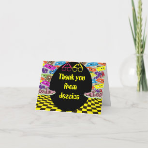 Totally Eighties 80s Birthday Thank You Note Card