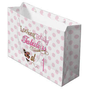 Totally Fabulous 1st Birthday Large Gift Bag