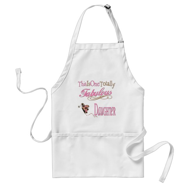Totally Fabulous Daughter with Pink Butterfly Standard Apron (Front)