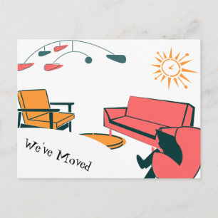 Totally Fifties Moving Announcement Postcard