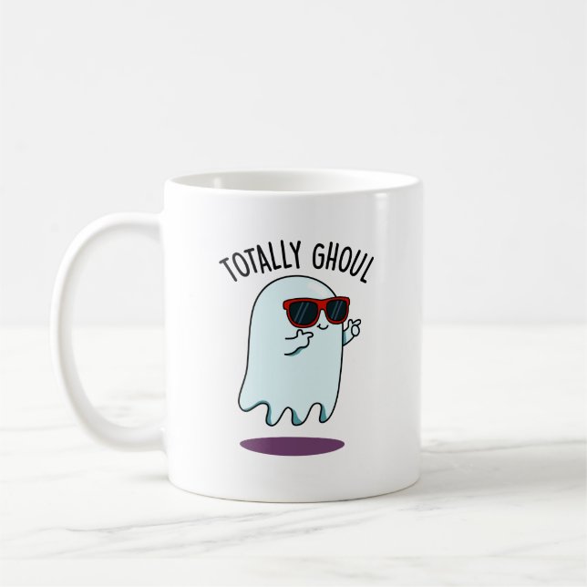 Totally Ghoul Funny Cool Halloween Ghost Pun  Coffee Mug (Left)