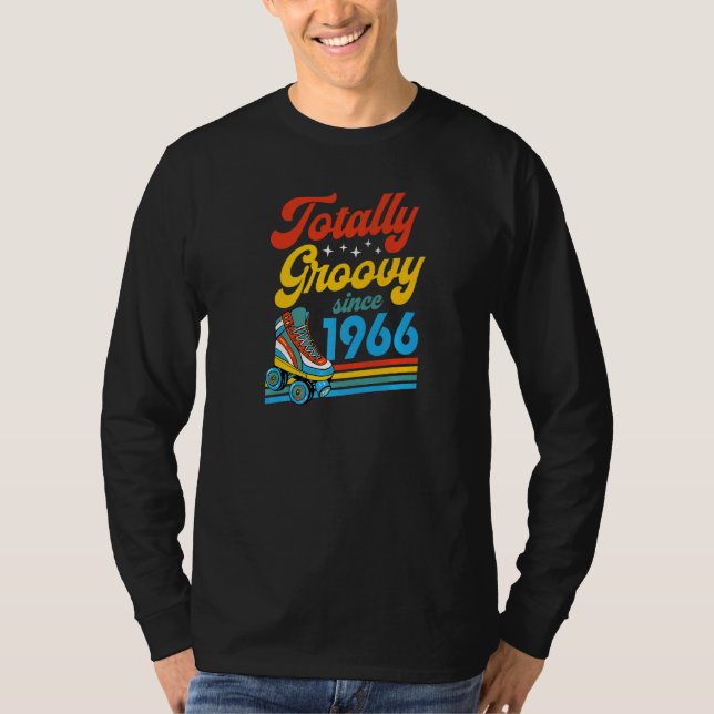 Totally Groovy Since 1966 Retro Roller Skate Birth T-Shirt (Front)