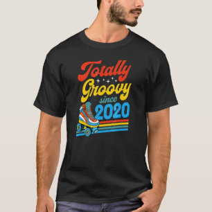 Totally Groovy Since 2020 Retro Roller Skate Birth T-Shirt