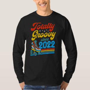 Totally Groovy Since 2022 Retro Roller Skate Birth T-Shirt