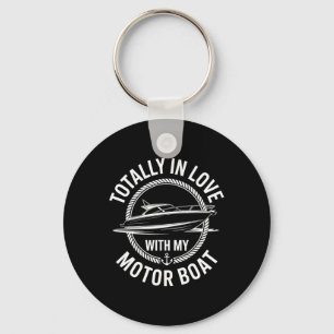 Totally In Love With My Motor Boat Captain Key Ring