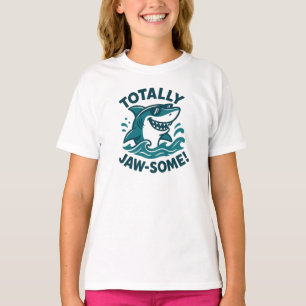 Totally Jaw-Some Fun Shark Graphic T-Shirt