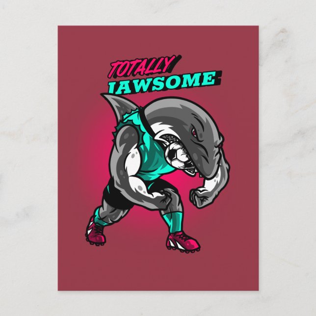 Totally Jawsome Shark Father's Day Postcard (Front)