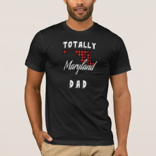 TOTALLY MARYLAND DAD Buffalo Plaid State T-Shirt