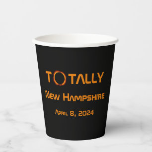Totally New Hampshire 2024 Solar Eclipse Paper Cups