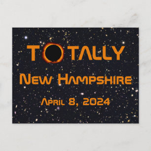 Totally New Hampshire 2024 Solar Eclipse  Postcard
