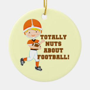 Totally Nuts About Football Ceramic Tree Decoration