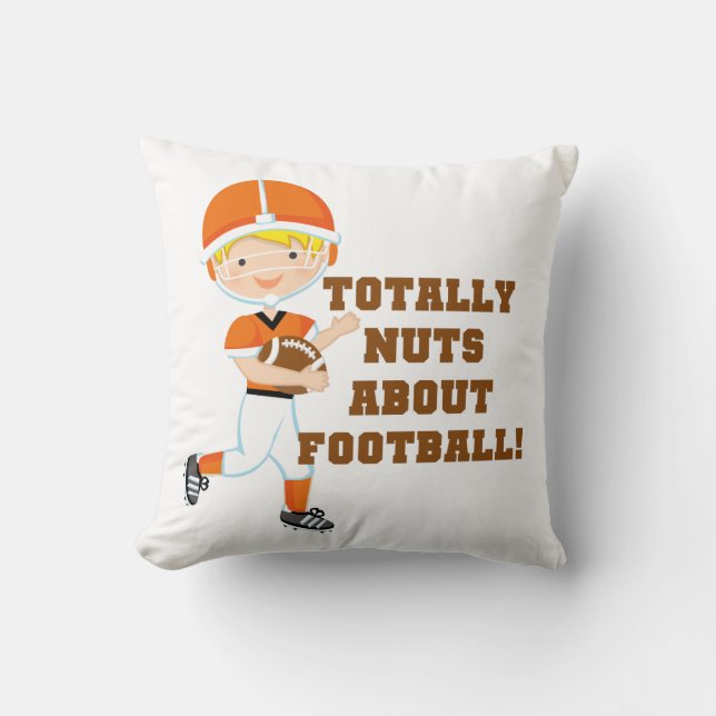 Totally Nuts About Football Cushion (Front)