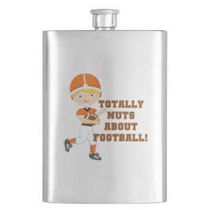 Totally Nuts About Football Hip Flask