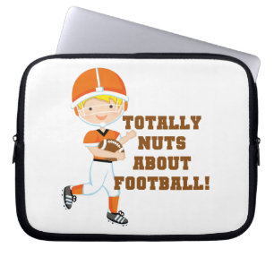 Totally Nuts About Football Laptop Sleeve