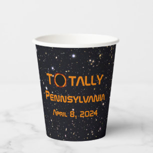 Totally Pennsylvania 2024 Solar Eclipse Paper Cups