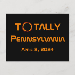 Totally Pennsylvania 2024 Solar Eclipse Postcard