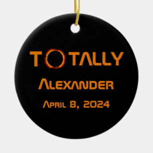 Totally Personal 2024 Solar Eclipse Ceramic Tree Decoration