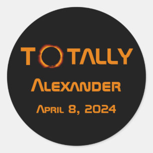 Totally Personal 2024 Solar Eclipse  Classic Round Sticker