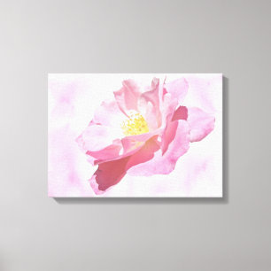 Totally Pink Cultivated Rose Blossom Canvas Print