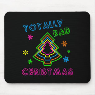 Totally Rad Christmas - 80s Retro Christmas Mouse Pad