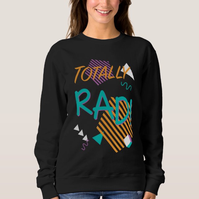 Totally Rad Costume Party Idea 80s 90s Trend Graph Sweatshirt (Front)